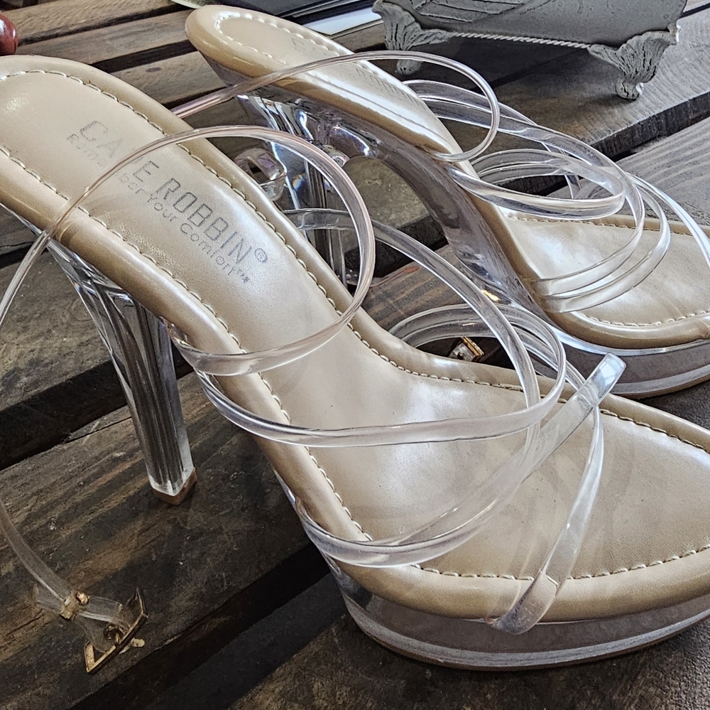 Cape Robbin Clear Strap Heels